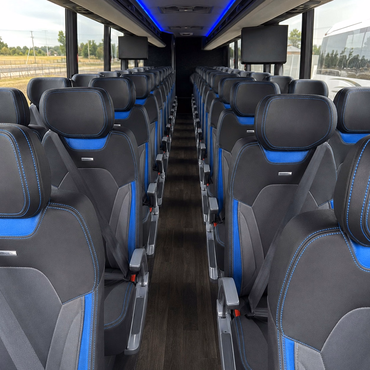 detroit charter bus interior